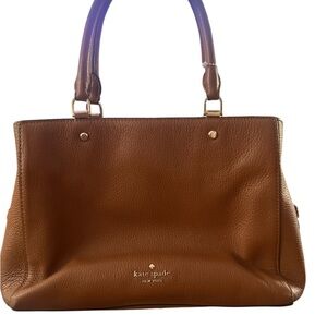 Kate Spade Brown Leather Tote Versatile Classic Design